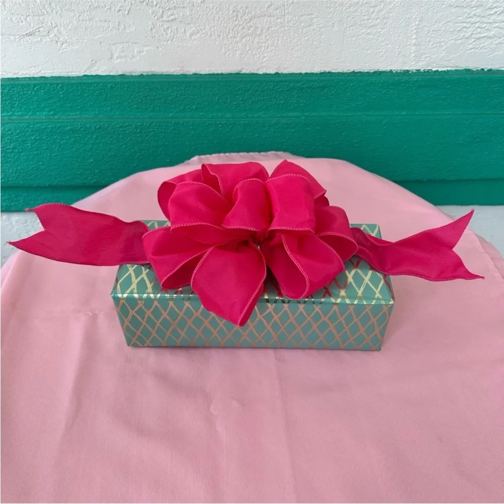 Bows Handmade Pink Wired Ribbon 10” x 8” & 9” X 7” Set of two